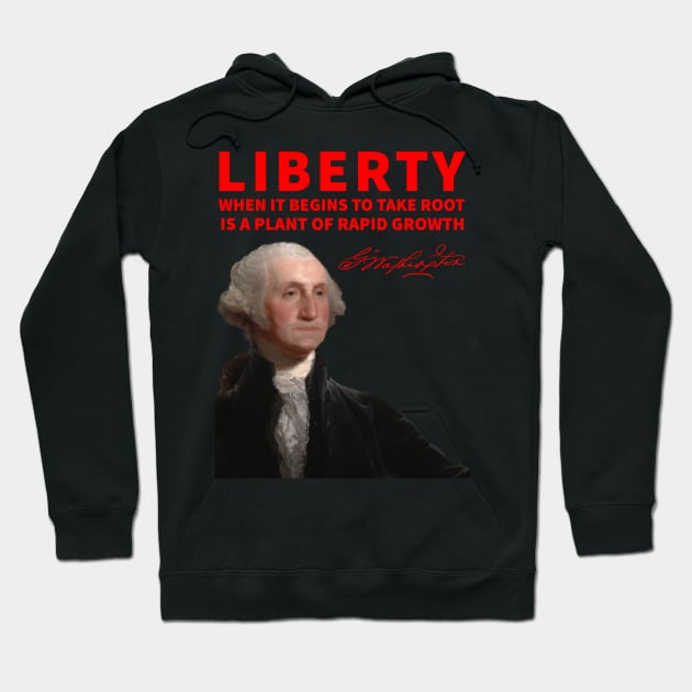 George Washington on Liberty Hoodie by Retro Patriot